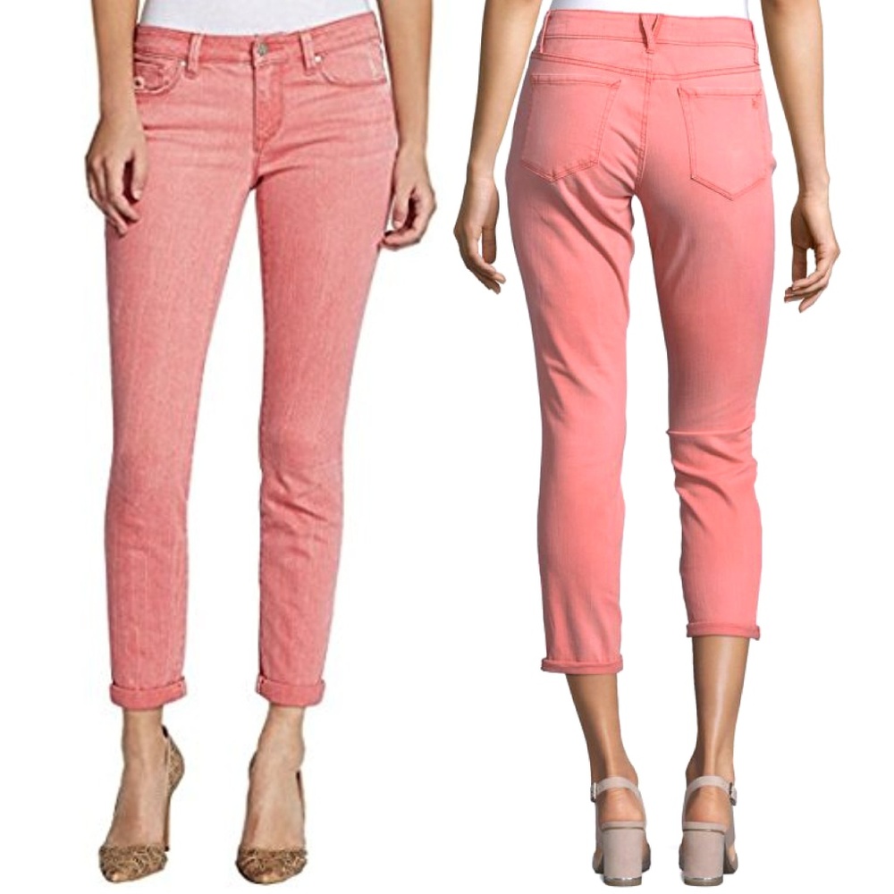 Jessica Simpson Pink Rolled Crop Skinny Jean NWT